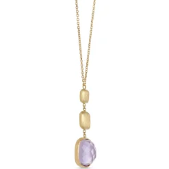 Toscano Cushion Cut Amethyst Pendant, 14K Yellow Gold Sale
