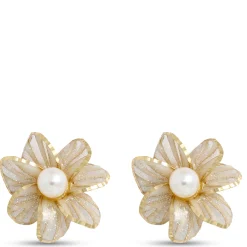 Toscano Daisy-Shaped Enamel Studs, 14K Yellow Gold Discount