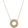 Toscano Diamond Cut Circle Pendant, 14K White and Yellow Gold Sale