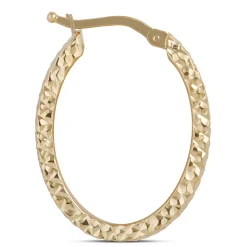Toscano Diamond Cut Hoop Earrings, 14K Yellow Gold Best