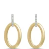 Toscano Door Knocker Earrings with Diamonds, 18K Yellow Gold Hot