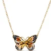 Toscano Enamel Monarch Butterfly Necklace, 14k Yellow Gold Best