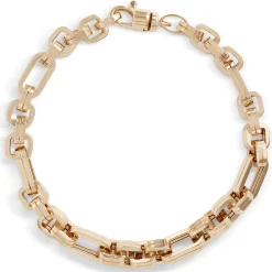 Toscano Fancy Link Bracelet with Spinning Clasp, 14K Yellow Gold Hot