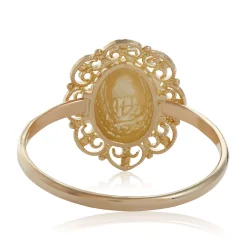 Toscano Filigree Framed Oval Dome Ring 14K Sale