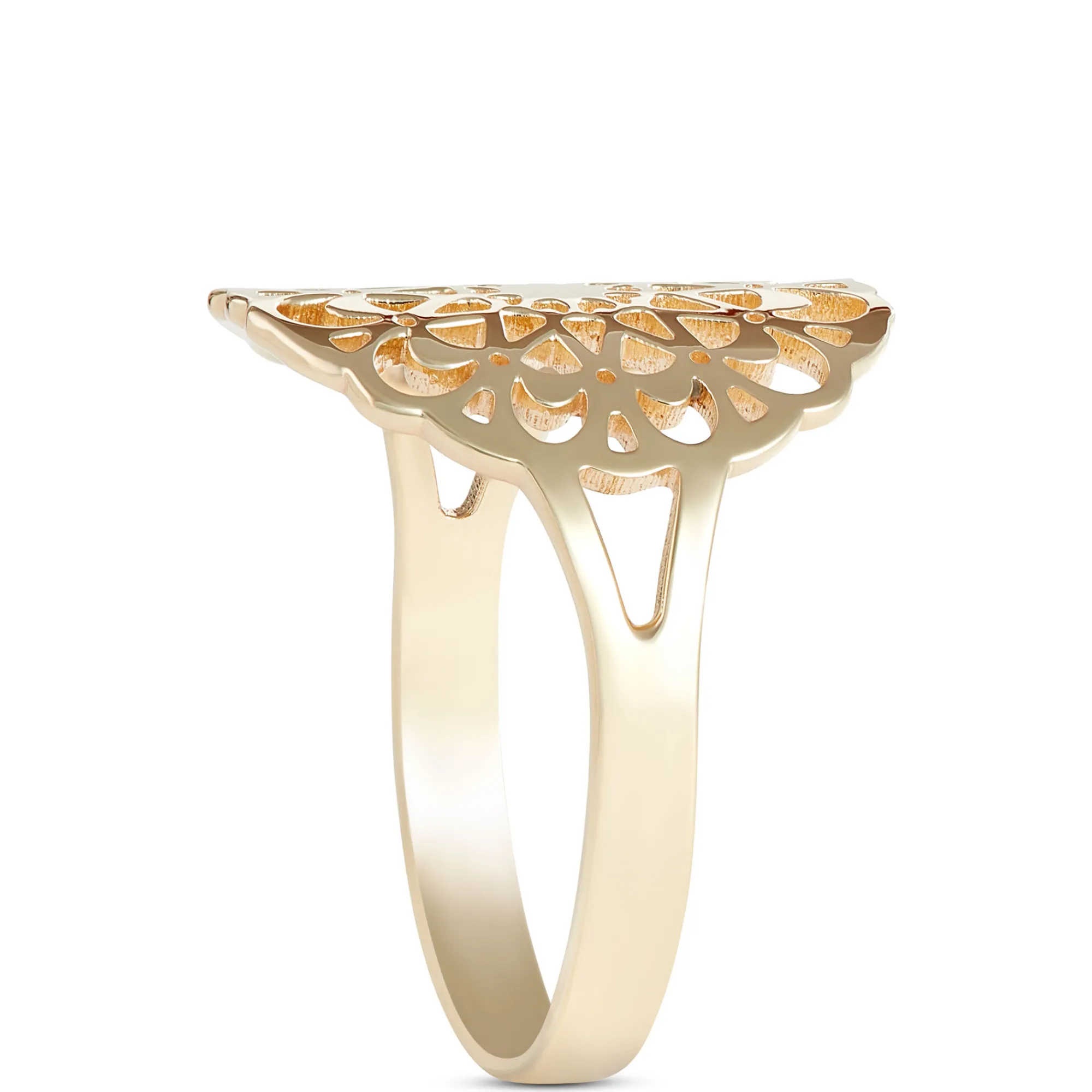 Toscano Flat Filligree Ring, Size 7, 14K Yellow Gold Clearance