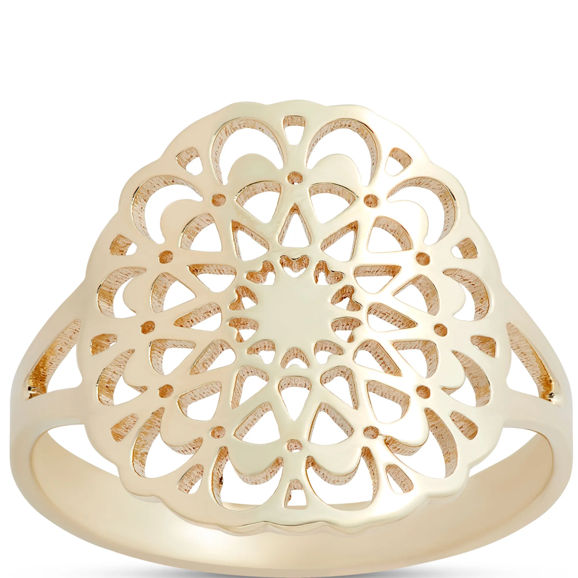 Toscano Flat Filligree Ring, Size 7, 14K Yellow Gold Clearance