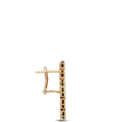 Toscano Flexy Checkerboard Malachite Earrings, 14K Yellow Gold Best