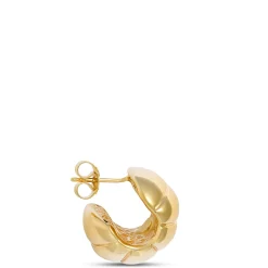 Toscano Fluted Cuff Hoops, 14K Yellow Gold Clearance