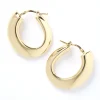 Toscano Graduated Oval Hoop Earrings, 14K Yellow gold Best