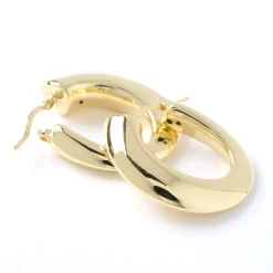 Toscano Graduated Oval Hoop Earrings, 14K Yellow gold Best