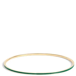 Toscano Green Enamel Slip On Bangle, 14K Yellow Gold Online