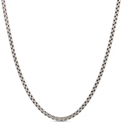 Toscano Half Round Diamond Cut Box Chain 14K, 24" Best