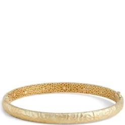 Toscano Hammered Satin Bangle, 14K Yellow Gold Clearance
