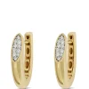 Toscano Hoop Earrings with Diamonds, 18K Yellow Gold Clearance