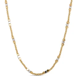 Toscano 18-Inch Alternating Bead Necklace, 14K Yellow Gold Best