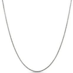 Toscano 18 Inch Box Link Necklace, 14k White Gold Online