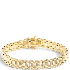 Toscano 7.5-Inch Brick Links Bracelet, 14K Yellow Gold Best