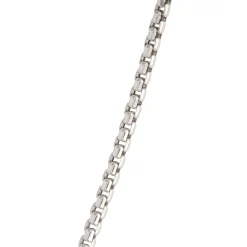 Toscano 18-Inch Diamond Cut Box Link Necklace, 14K White Gold Discount
