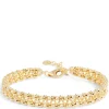 Toscano 7-Inch Double Row Flexy Beaded Bracelet, 14K Yellow Gold
