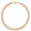 Toscano 8.5 Inches Curb Link Bracelet, 14K Yellow Gold