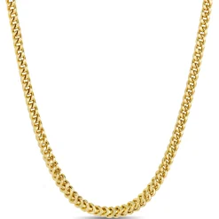 Toscano 24-Inch Four-Sided Franco Chain, 14K Yellow Gold Hot