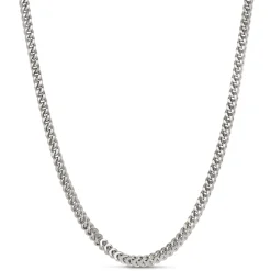 Toscano 24-Inch Franco Chain, 14K White Gold Outlet