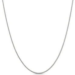 Toscano 24 Inch Franco Link Necklace, 14k White Gold Outlet