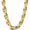 Toscano 18-Inch Infinity Silk and Polished Link Necklace, 14K Yellow Gold Clearance