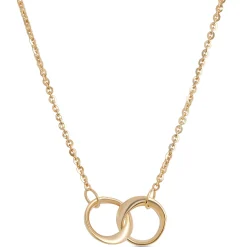 Toscano 18-Inch Interlocking Circles Necklace, 14K Yellow Gold Hot