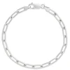 Toscano 7.5-Inch Paperclip Link Bracelet, 14K White Gold New