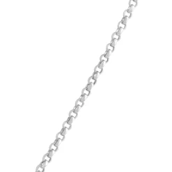 Toscano 24 Inch Rolo Link Necklace, 14k White Gold Discount