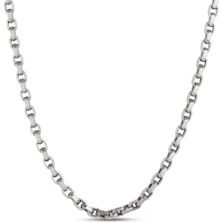 Toscano 24-Inch Rolo Necklace, 14K White Gold Outlet