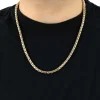 Toscano 24-Inch Round Brick Chain, 14K Yellow Gold Hot