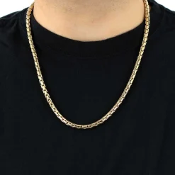 Toscano 24-Inch Round Brick Chain, 14K Yellow Gold Hot
