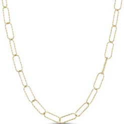 Toscano 18-Inch Sparkle Link Necklace, 14K Yellow Gold Outlet