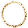 Toscano 8.5-Inch Squared Barrel Link Bracelet, 14K Yellow Gold Sale