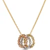 Toscano 18-Inch Tri-Color Ring Pendant Necklace, 14K Gold Hot