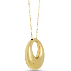 Toscano Italian-Crafted Circle Pendant Necklace, 14K Yellow Gold Best