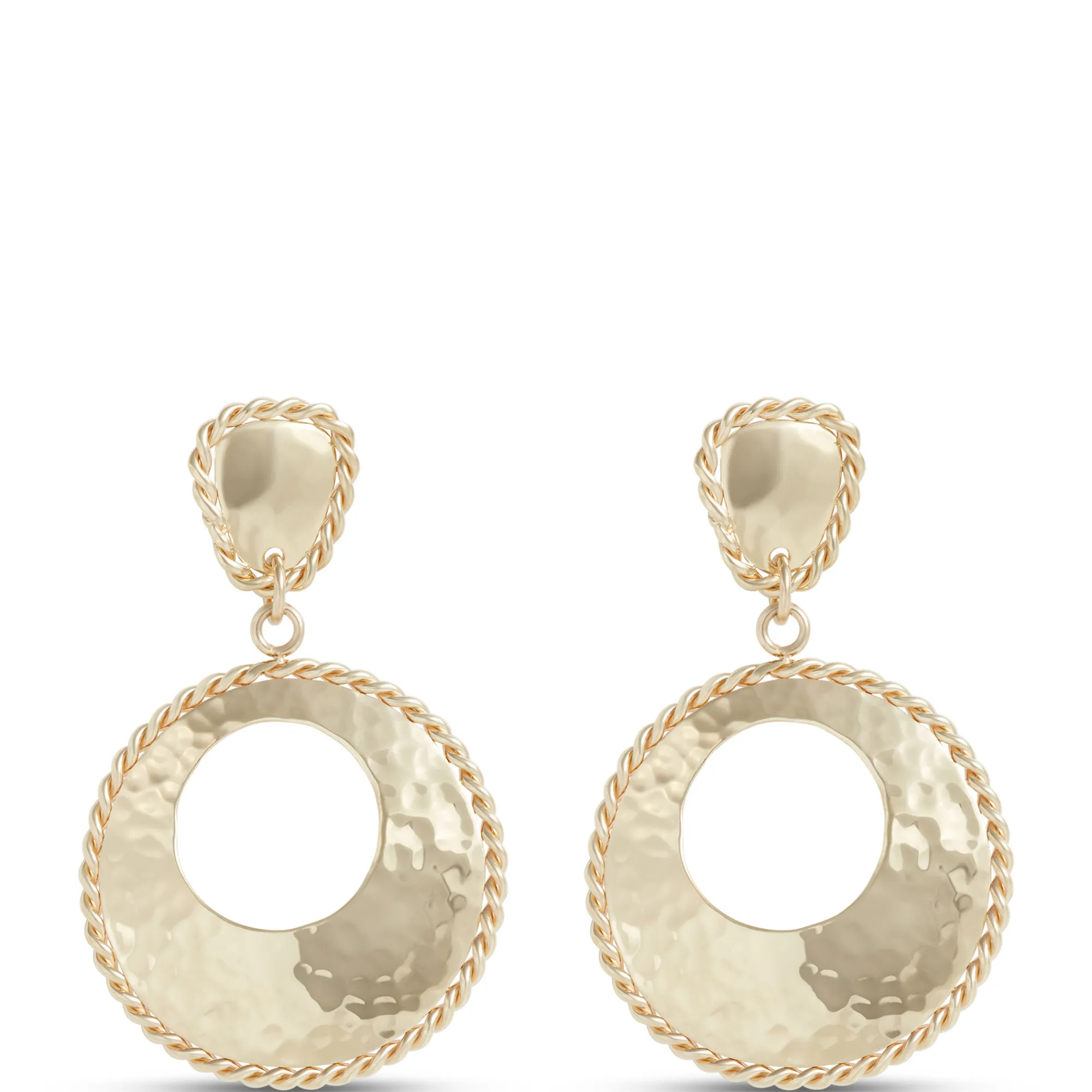 Toscano Large Circle Drop Earrings, 14K Yellow Gold Online