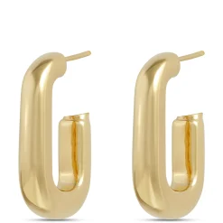 Toscano Large Half-Oval Hoops, 14K Yellow Gold Online