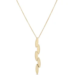 Toscano Linear Marquise Shapes Pendant, 14K Yellow Gold Online