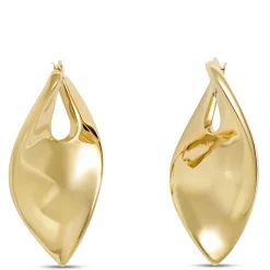 Toscano Long Ribbon Hoops, 14K Yellow Gold Sale