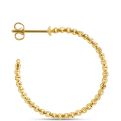 Toscano 25MM Beaded Hoop Earrings in 14K Yellow Gold Sale