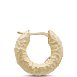 Toscano 18MM Hammered Hoop Earrings, 14K Yellow Gold Best