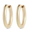 Toscano 21MM Oval Hoop Earrings, 14K Yellow Gold New