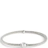 Toscano 3mm Stretchy Popcorn Bead Bracelet, 14K White Gold Online