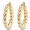 Toscano 30MM Twisted Hoop Earrings, 14K Yellow Gold Clearance
