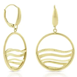 Toscano Open Circle Wave Earrings 14K Best
