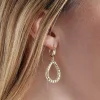 Toscano Open Pear Drop Earrings 14K New