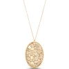 Toscano Oval Shaped Pendant with Dots, 14K Yellow Gold Sale